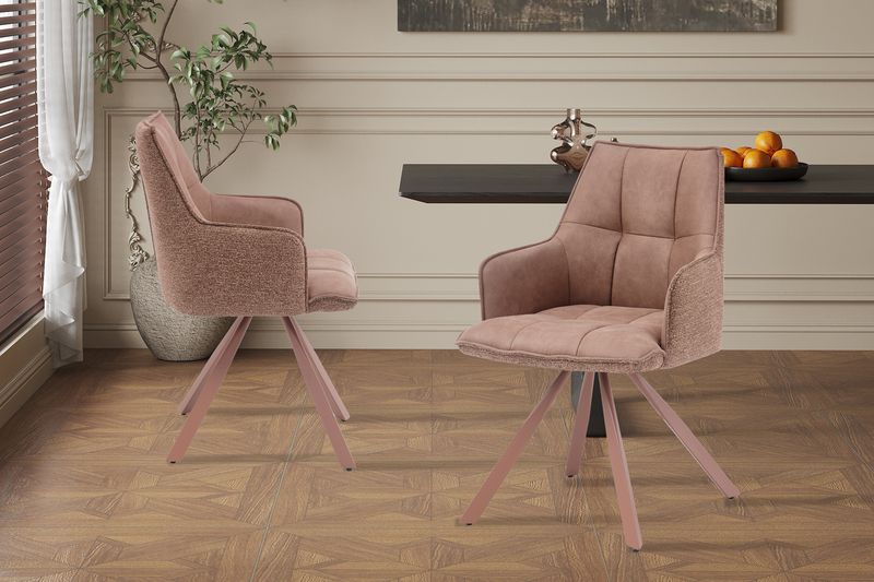 Solenna 360° (Bouclé stof/Microvezel) Roze