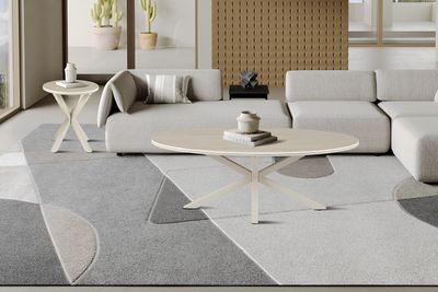 Noa: Oval coffee table 130x70 cm (Stone)