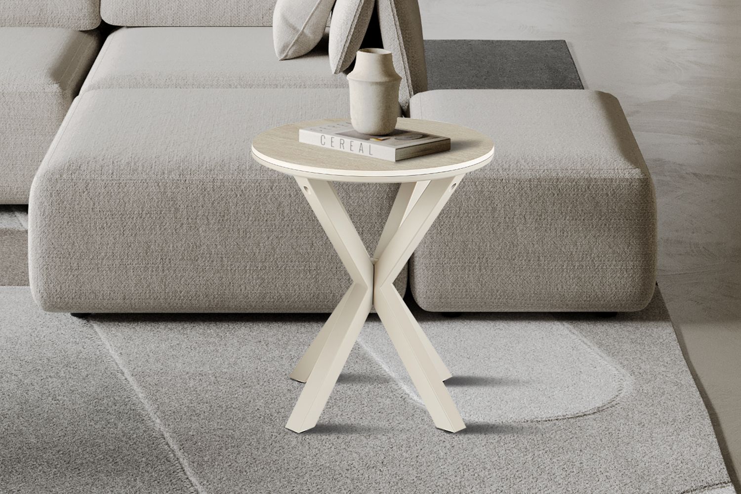Noa: Round coffee table 50cm (Stone)