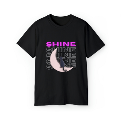 &quot;SHINE&quot; UNISEX MEN WOMEN STREETWEAR GRAPHIC T-SHIRT