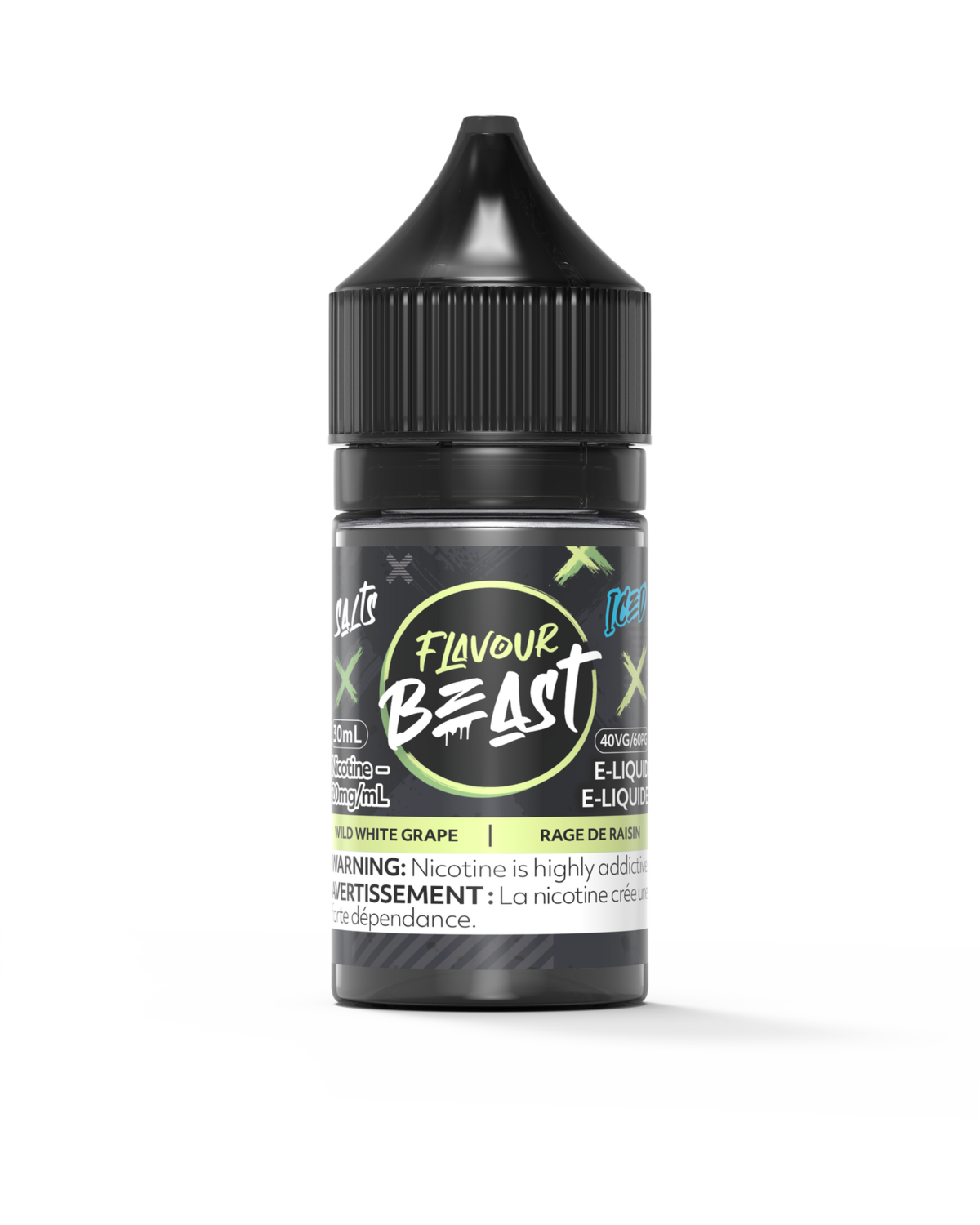 Wild White Grape Iced by Flavour Beast Salt, Size: 30ml, Nicotine: 20mg
