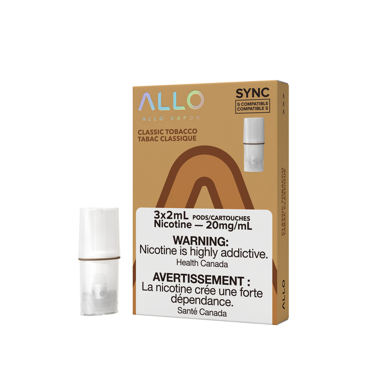 Classic Tobacco Allo Sync Pods (S-Compatible), Nicotine: 20mg