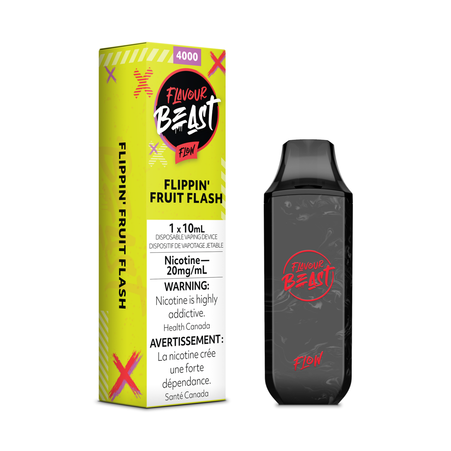 Flippin&#39; Fruit Flash (Rainbow Burst) - Flavour Beast Flow Disposable, Nicotine: 20mg