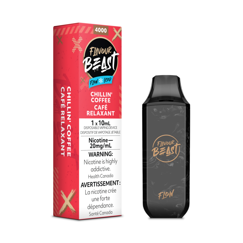Chillin&#39; Coffee Iced - Flavour Beast Flow Disposable, Nicotine: 20mg