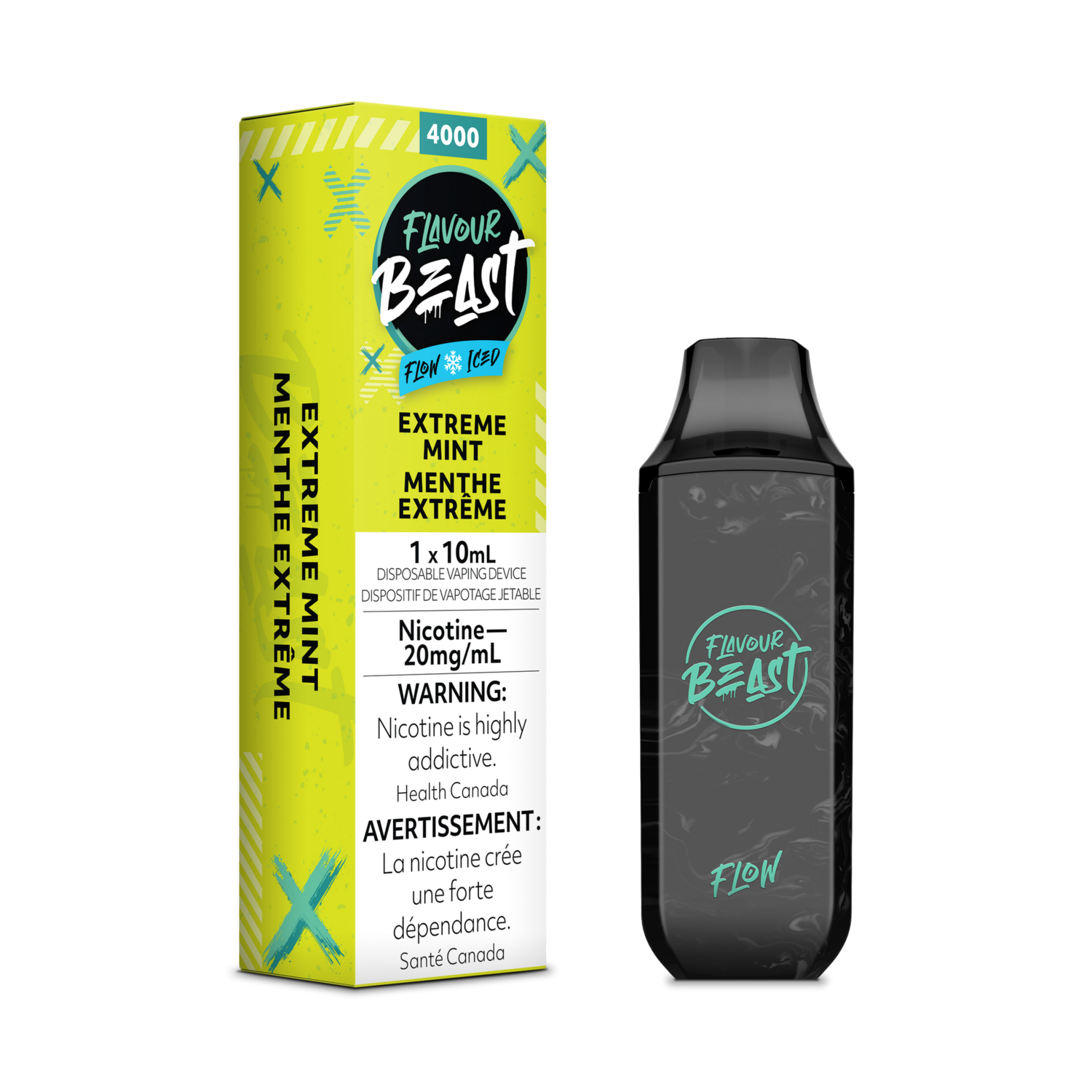 Extreme Mint Iced - Flavour Beast Flow Disposable, Nicotine: 20mg