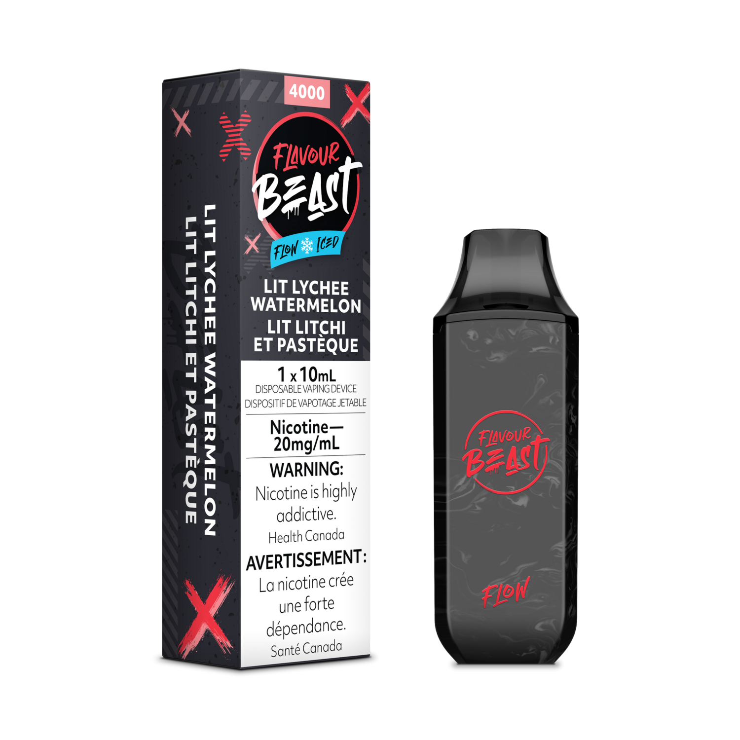 Lit Lychee Watermelon Iced - Flavour Beast Flow Disposable