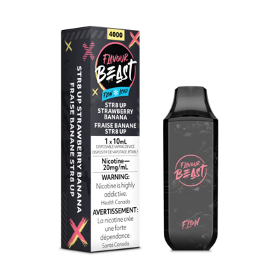 STR8 Up Strawberry Banana Iced - Flavour Beast Flow Disposable
