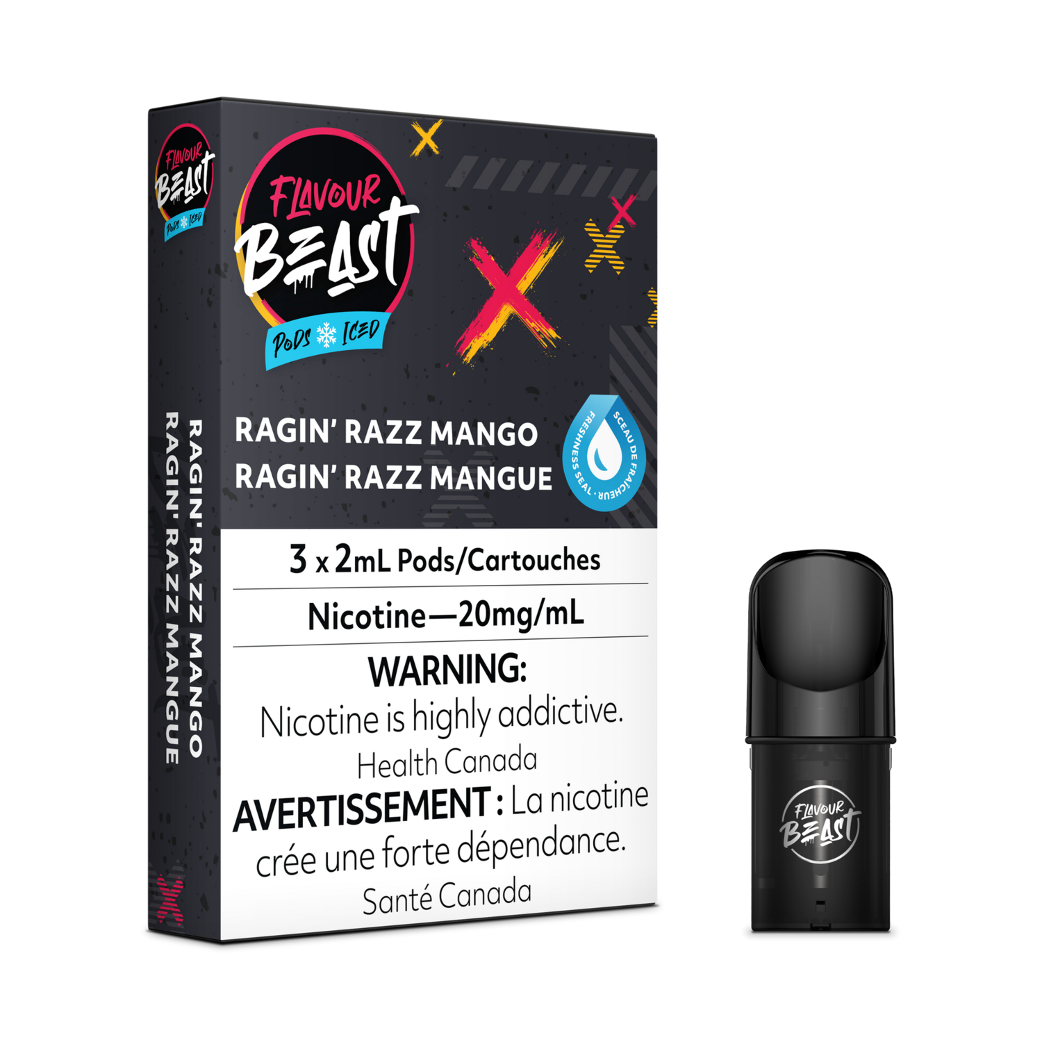 Ragin' Razz Mango Iced - Flavour Beast Pods (S-Compatible)