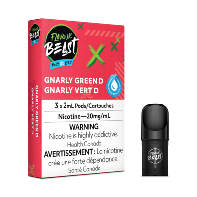Gnarly Green D (Green Dew Iced) - Flavour Beast Pods (S-Compatible)