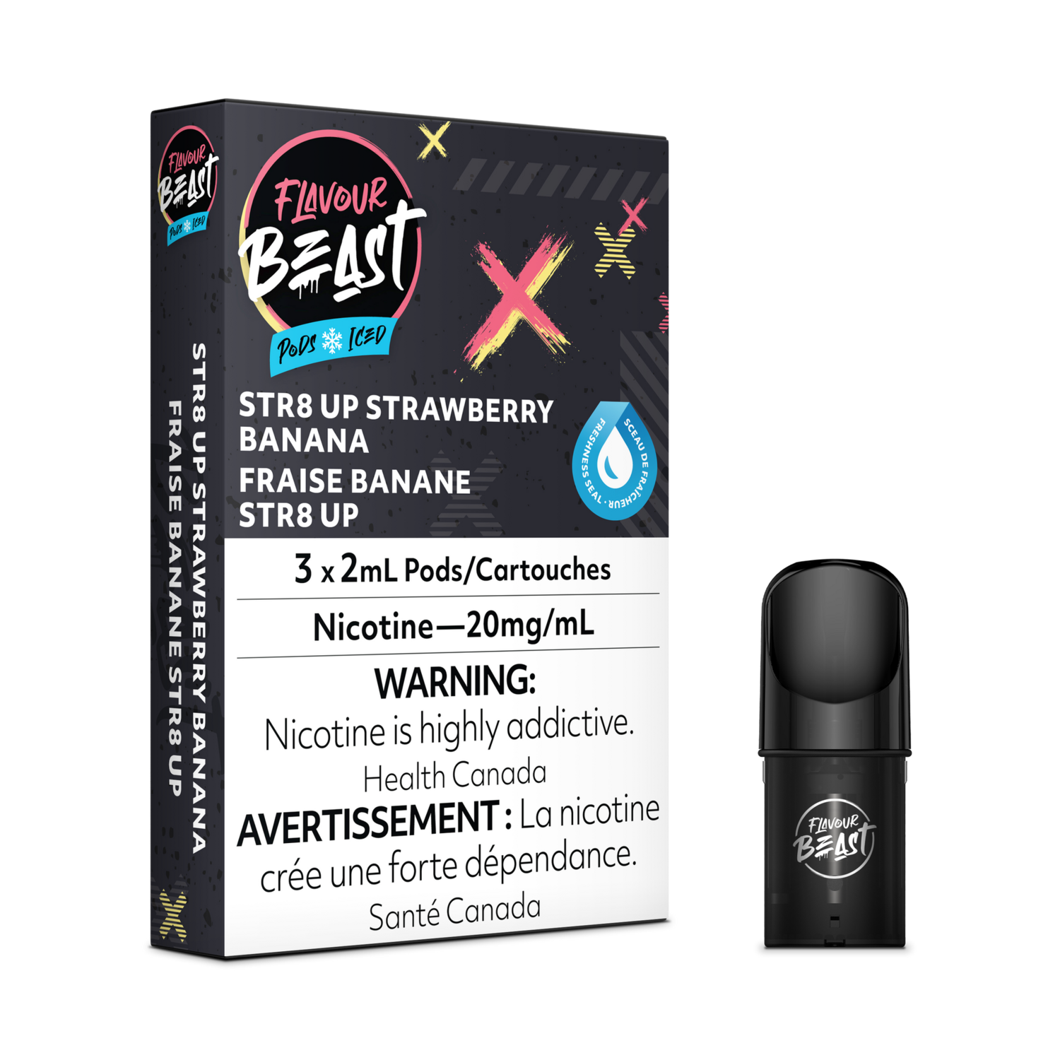 STR8 Up Strawberry Banana - Flavour Beast Pods (S-Compatible)