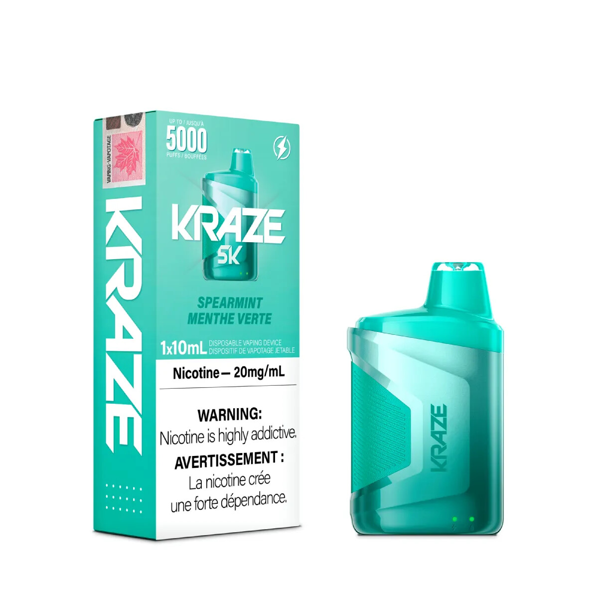 Spearmint - Kraze 5000 Disposable