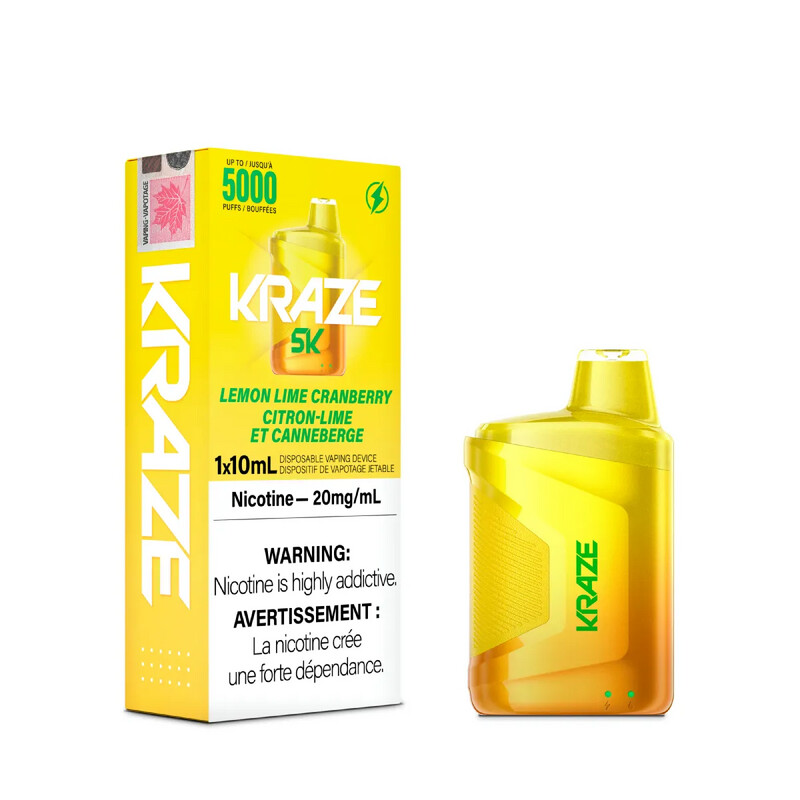 Lemon Lime Cranberry - Kraze 5000 Disposable, Nicotine: 20mg