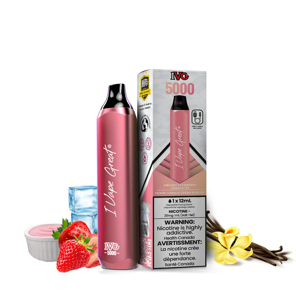 Creamy Strawberry Vanilla Ice - IVG Bar Max Disposable