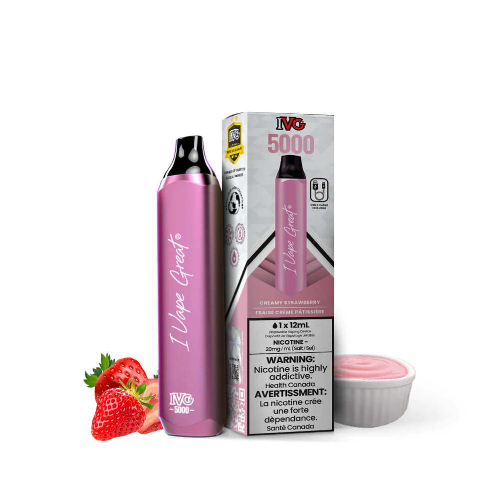 Creamy Strawberry - IVG Bar Max Disposable