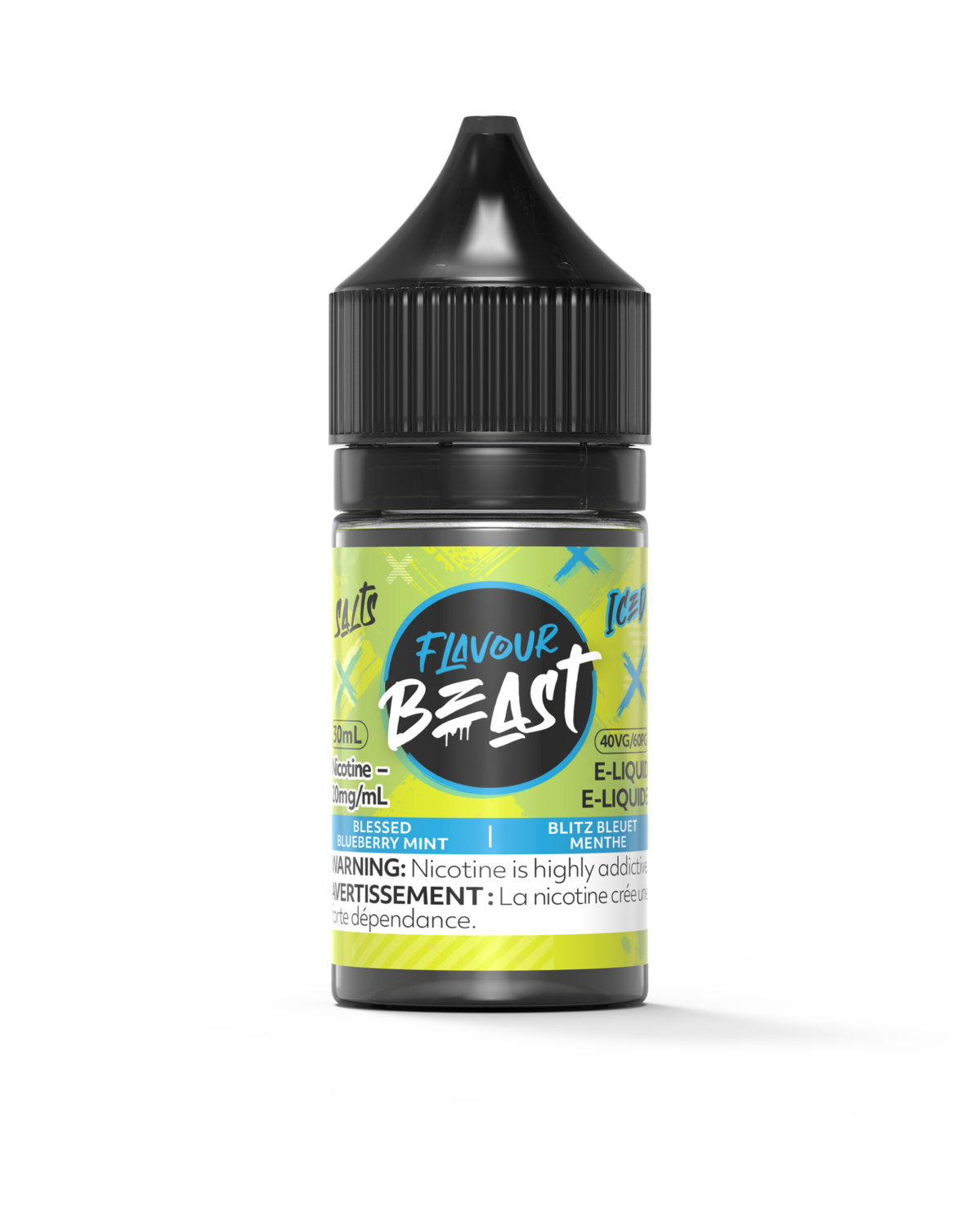 Blessed Blueberry Mint Iced by Flavour Beast Salt, Size: 30ml, Nicotine: 20mg