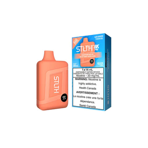 Peach Blue Razz Ice - STLTH 8K Pro Disposable, Nicotine: 20mg