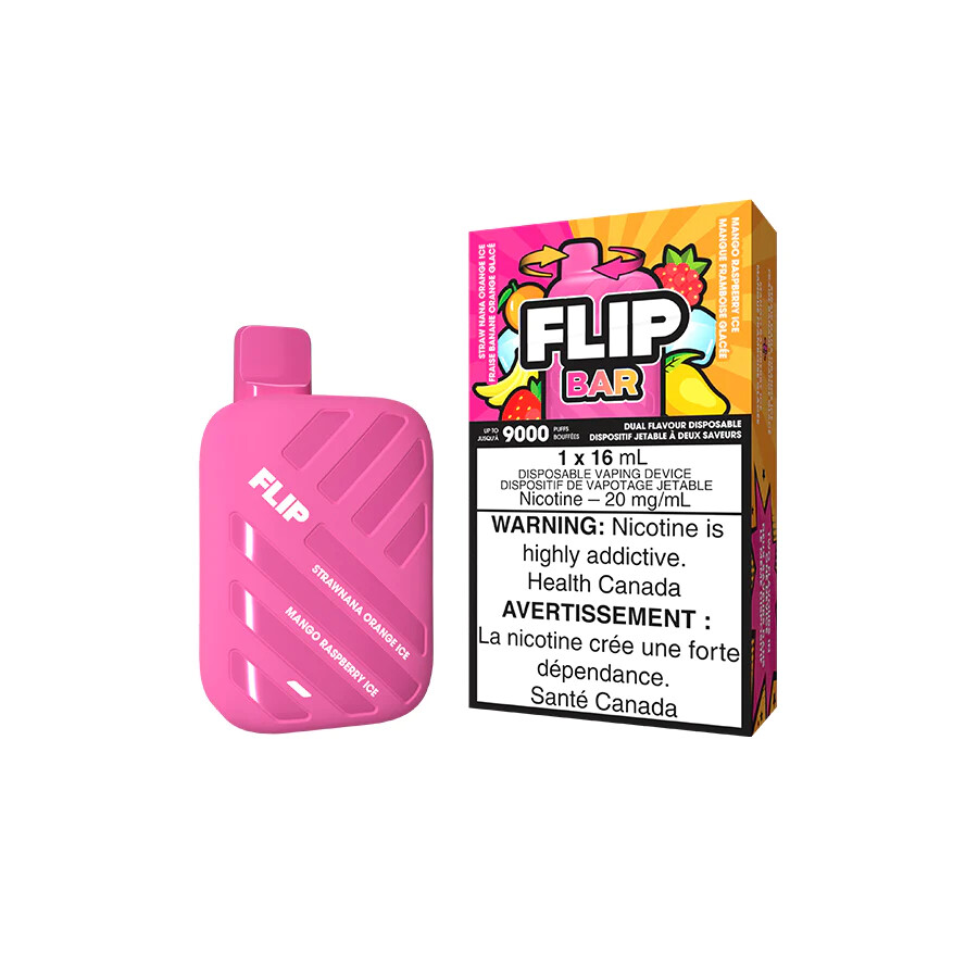 Straw Nana Orange Ice and Mango Raspberry Ice - Flip Bar Disposable, Nicotine: 20mg