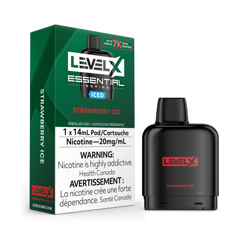 Strawberry Ice Essential Series Level X Pod, Nicotine: 20mg