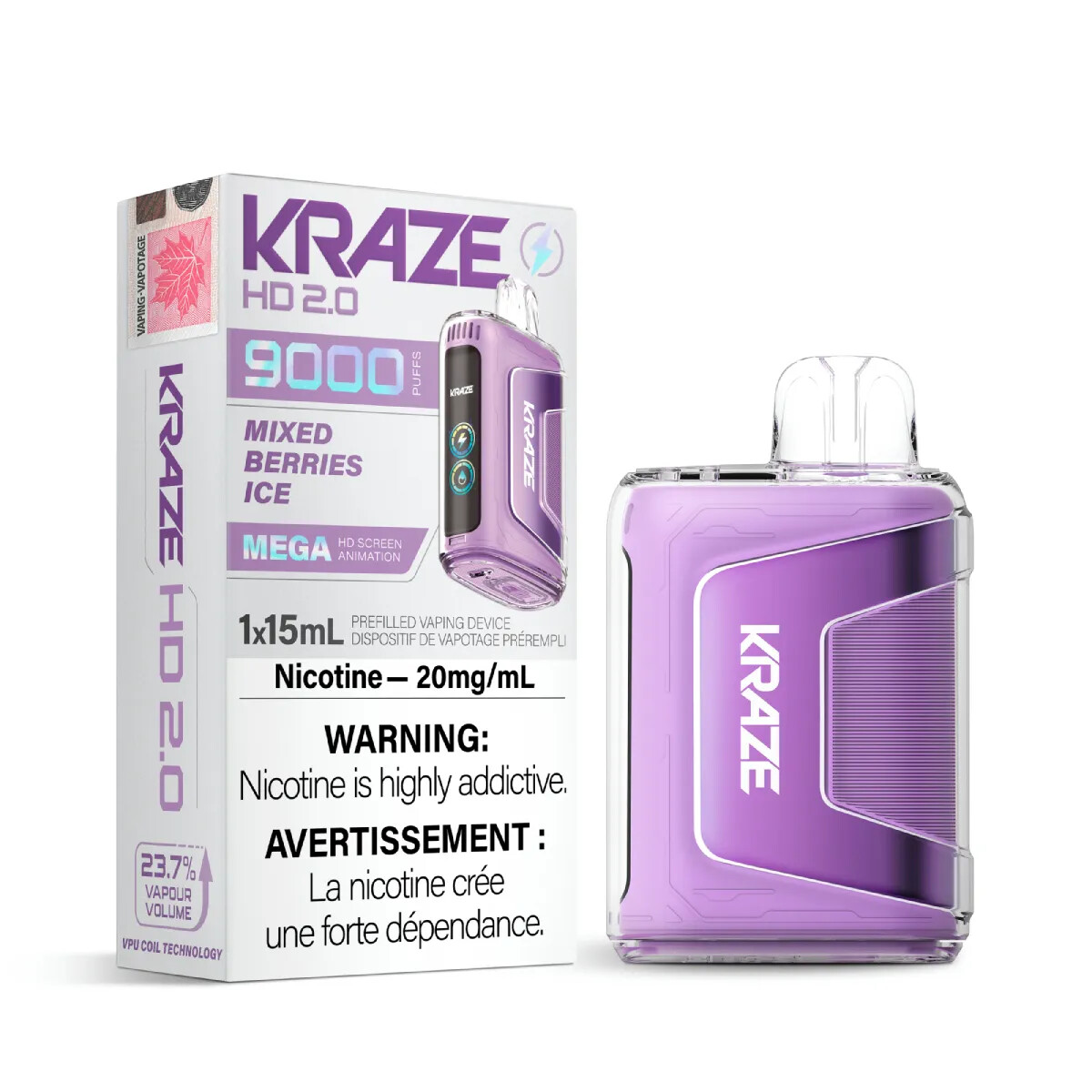 Mixed Berries Ice - Kraze HD 2.0 Disposable