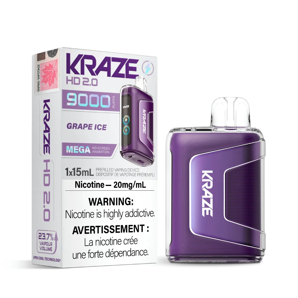 Grape Ice - Kraze HD 2.0 Disposable