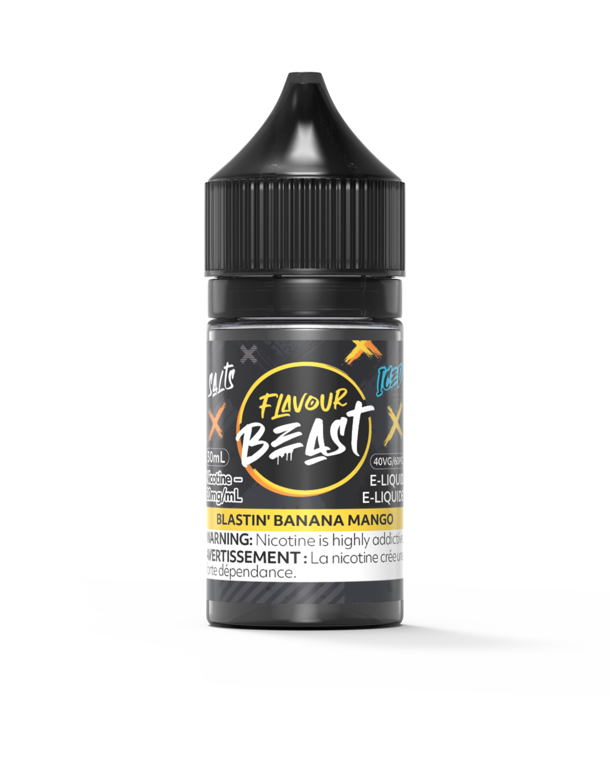 Blastin&#39; Banana Mango Iced by Flavour Beast Salt, Size: 30ml, Nicotine: 20mg