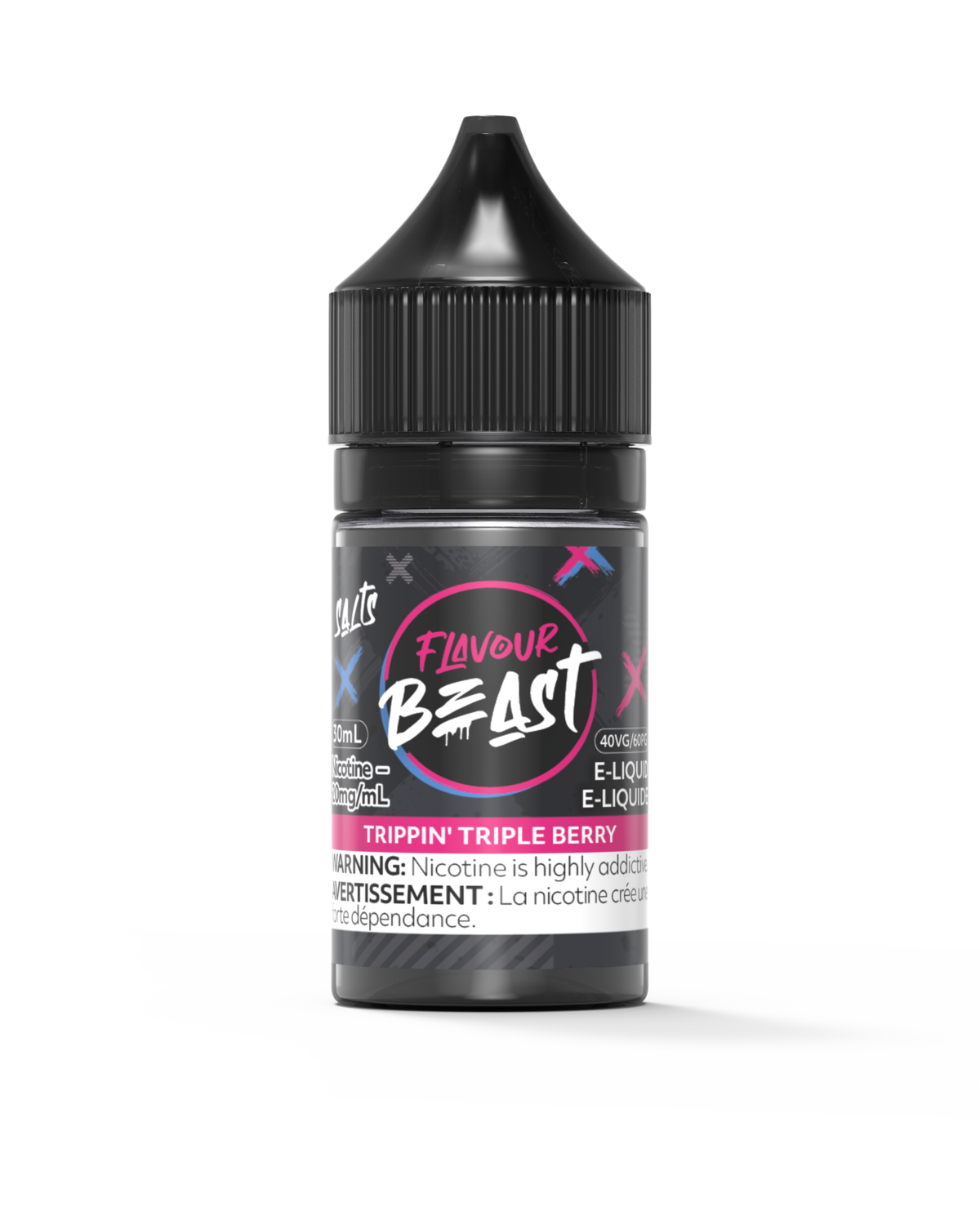 Trippin&#39; Triple Berry by Flavour Beast Salt, Size: 30ml, Nicotine: 20mg