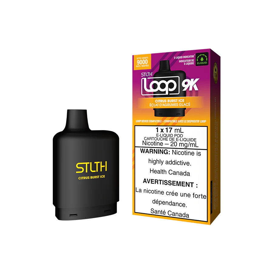 Citrus Burst Ice STLTH LOOP 9K Pod, Nicotine: 20mg