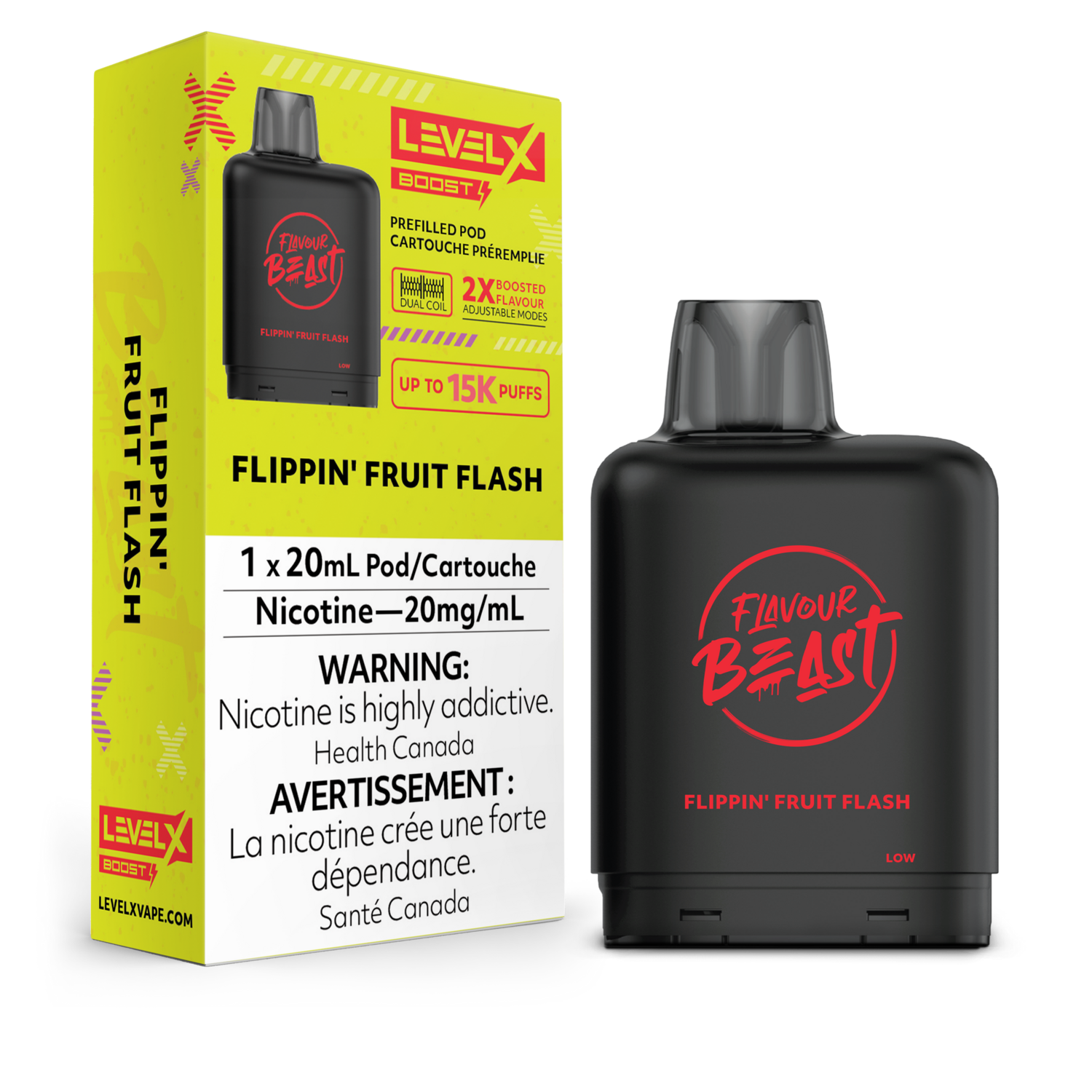 Flippin Fruit Flash Flavour Beast Level X Boost Pod, Nicotine: 20mg