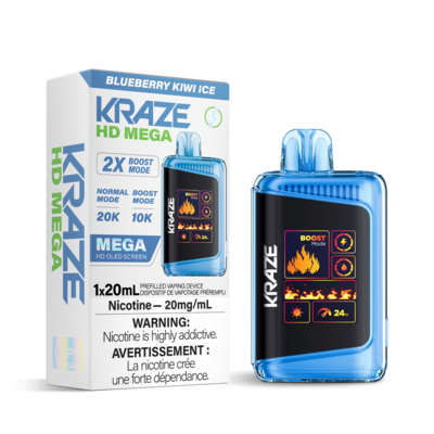 Blueberry Kiwi Ice - Kraze HD Mega 20K Disposable