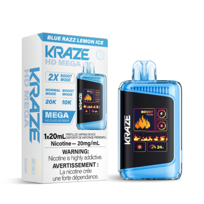 Blue Razz Lemon Ice - Kraze HD Mega 20K Disposable