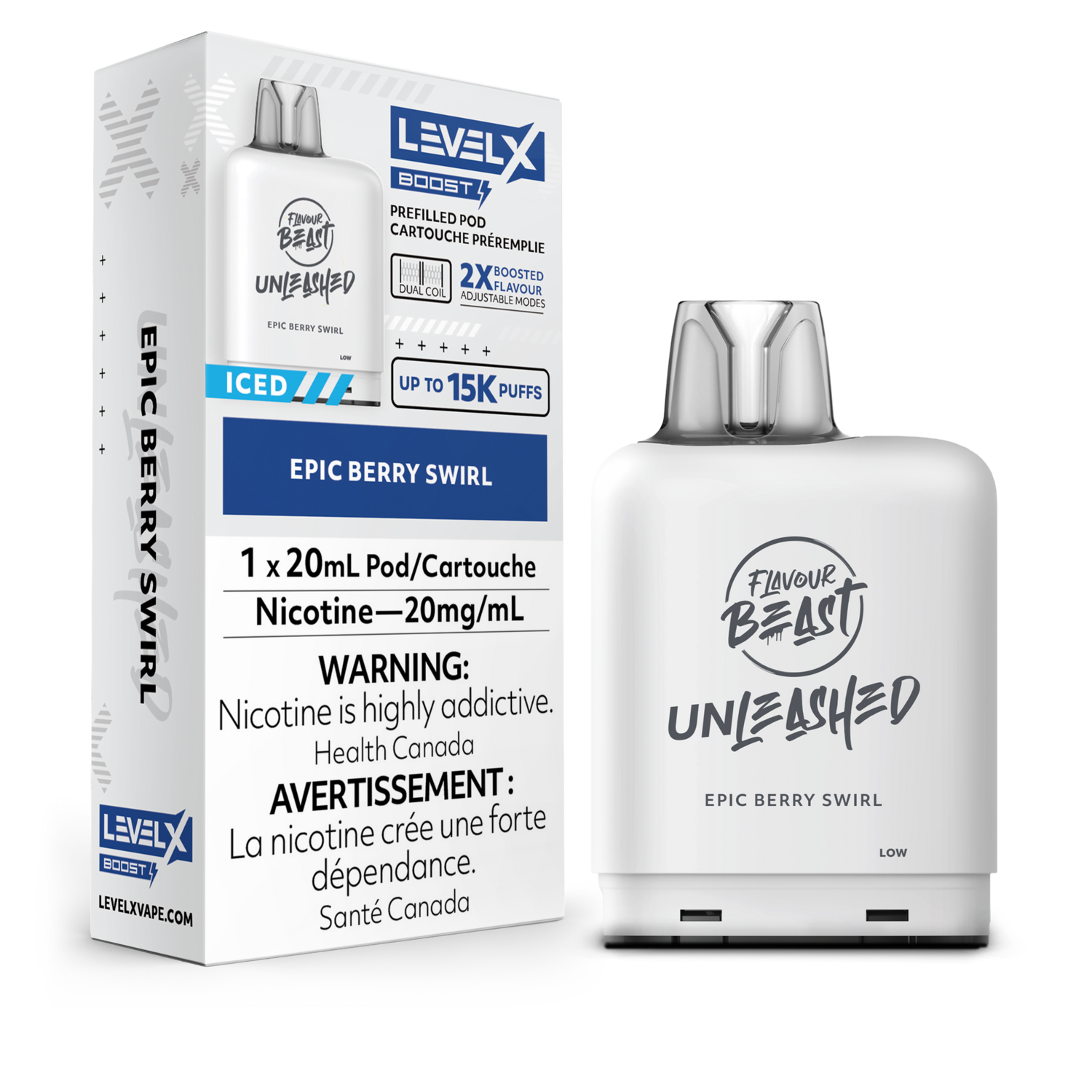 Epic Berry Swirl Flavour Beast Unleashed Level X Boost Pod, Nicotine: 20mg (Discontinued)