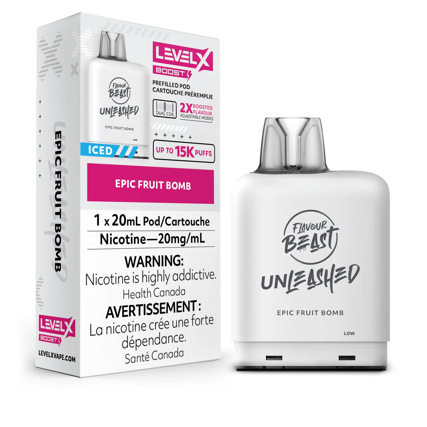 Epic Fruit Bomb Flavour Beast Unleashed Level X Boost Pod, Nicotine: 20mg
