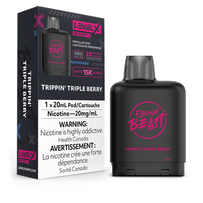 Trippin&#39; Triple Berry Flavour Beast Level X Boost Pod