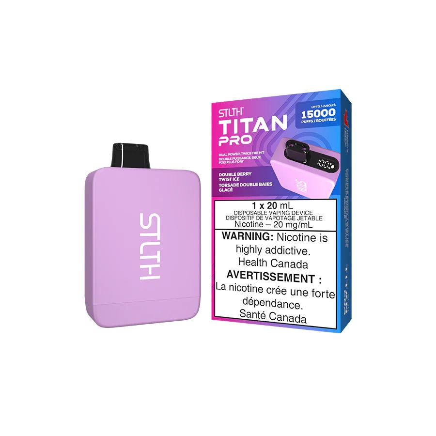 Double Berry Twist Ice - STLTH Titan Pro Disposable, Nicotine: 20mg