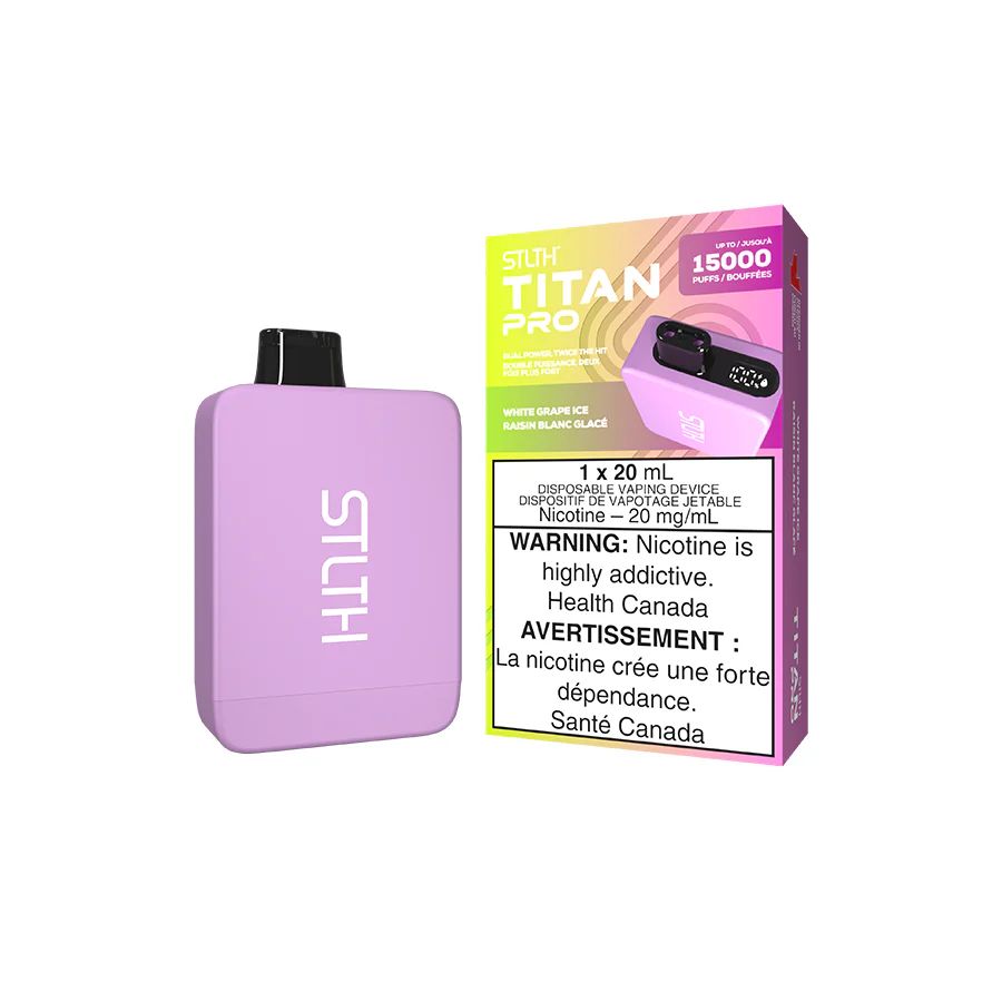 White Grape Ice - STLTH Titan Pro Disposable, Nicotine: 20mg