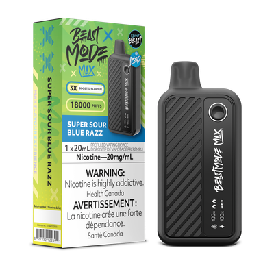 Super Sour Blue Razz Iced - Flavour Beast Beast Mode Max
