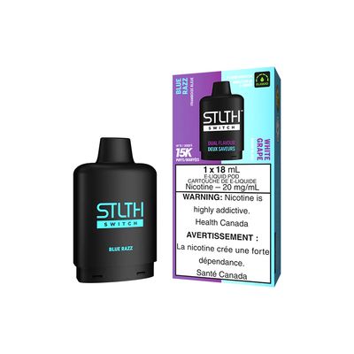 Blue Razz and White Grape STLTH Switch Pod