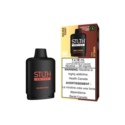 Golden Ticket and Vanilla STLTH Switch Pod, Nicotine: 20mg