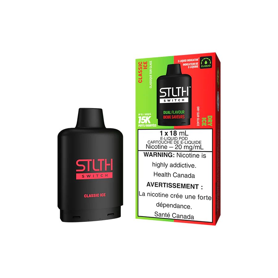 Classic Ice and Dry Ice STLTH Switch Pod, Nicotine: 20mg