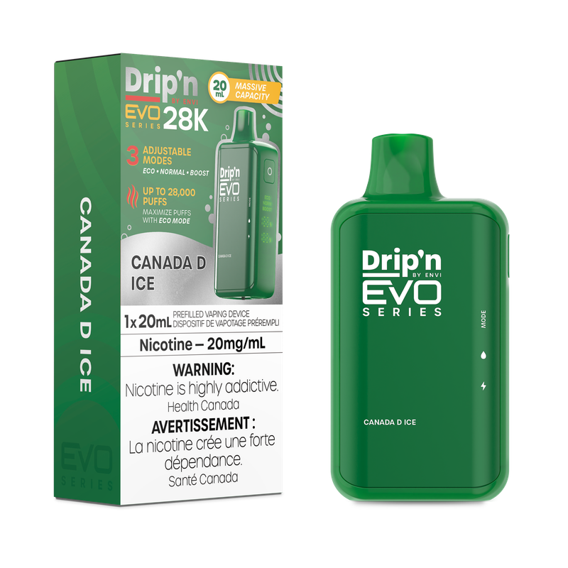 Canada D - Drip&#39;n by Envi Evo Series 28K Disposable, Nicotine: 20mg