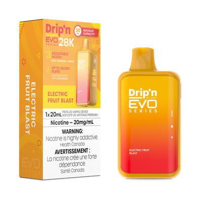 Electric Fruit Blast - Drip&#39;n by Envi Evo Series 28K Disposable, Nicotine: 20mg