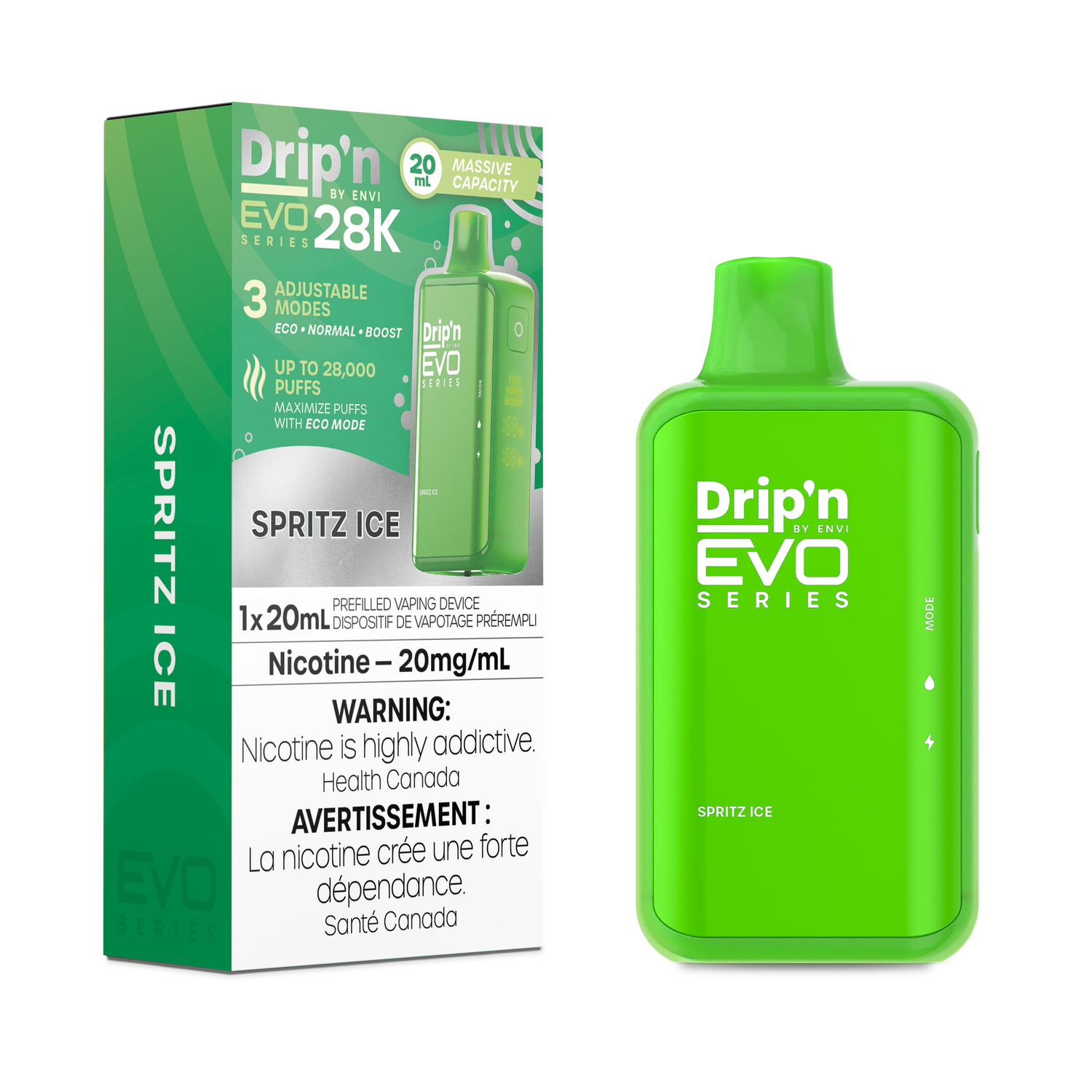 Spritz - Drip&#39;n by Envi Evo Series 28K Disposable, Nicotine: 20mg