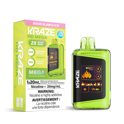 Sour Slam G Ice - Kraze HD Mega 20K Disposable