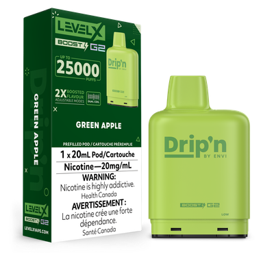 Green Apple Drip&#39;n Level X Boost Pod