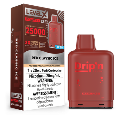 Red Classic Ice Drip&#39;n Level X Boost Pod