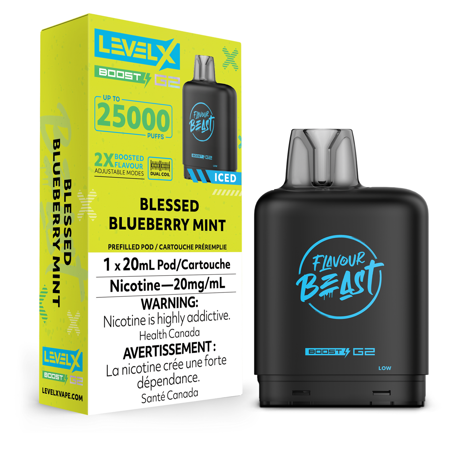 Blessed Blueberry Mint Flavour Beast Level X Boost Pod, Nicotine: 20mg