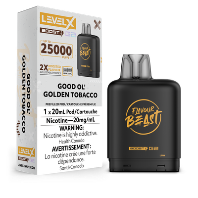 Good Ol&#39; Golden Tobacco Flavour Beast Level X Boost Pod
