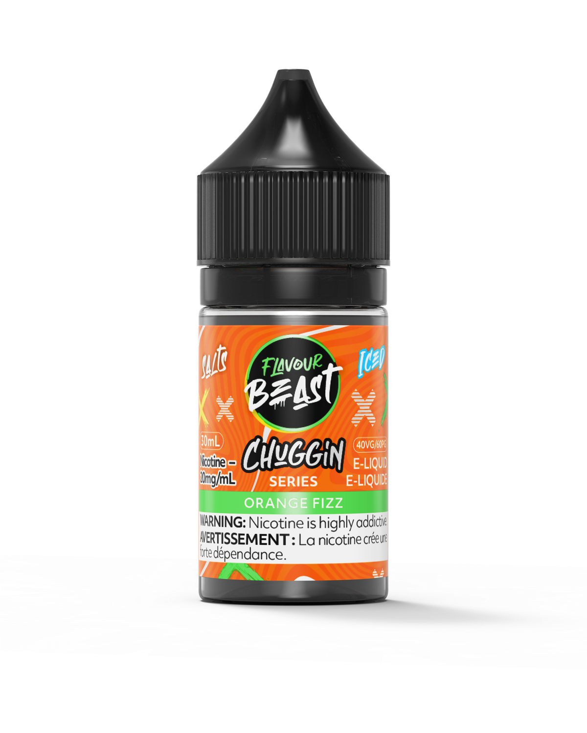 Chuggin&#39; Orange Fizz Iced by Flavour Beast Salt, Size: 30ml, Nicotine: 20mg