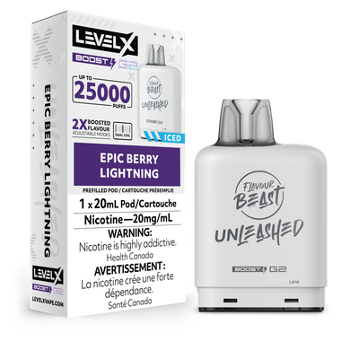 Epic Berry Lightning Flavour Beast Unleashed Level X Boost Pod