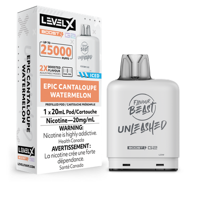 Epic Cantaloupe Watermelon Flavour Beast Unleashed Level X Boost Pod
